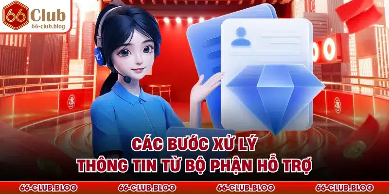 Các bước xử lý thông tin từ bộ phận hỗ trợ